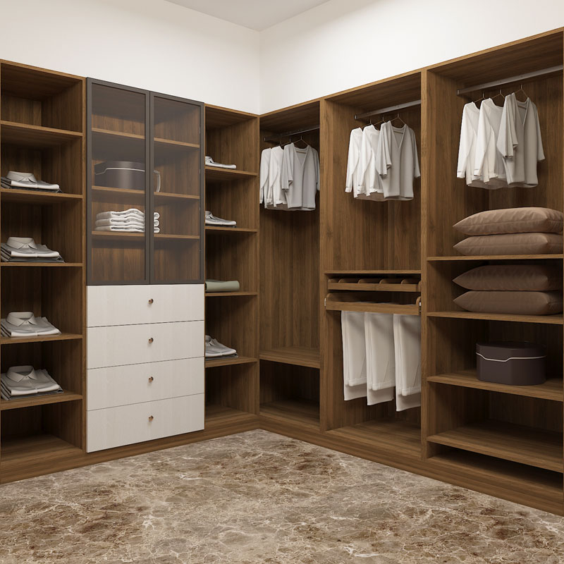 Melamin -Schlafzimmer und gehen im Zimmer und spazieren Sie in Zimmerschränken